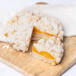 Aprikosen-Pistazien Crumble, glutenfreier veganer Streuselkuchen, verpackt, Isabella Glutenfreie Patisserie