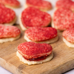 glutenfreie Himbeer Herzen, glutenfreies veganes Gebäck, Isabella Glutenfreie Patisserie