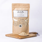 Protein Müsli-Mix vegan mit glutenfreien Haferflocken, Chiasamen, Leinsaat, Hanfsamen & Bio-Erbsenprotein – gesundes, sättigendes Frühstück.