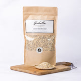 Protein Müsli-Mix vegan mit glutenfreien Haferflocken, Chiasamen, Leinsaat, Hanfsamen & Bio-Erbsenprotein – gesundes, sättigendes Frühstück.
