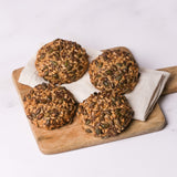 4 Glutenfreie Körnerbrötchen – vegane Bio-Brötchen mit Saaten